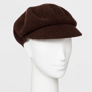 Women's Polyester Beret Hat Universal Thread BROWN